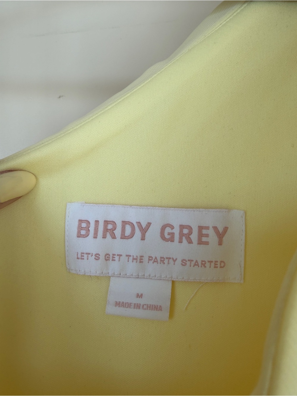 Birdy Grey One-Shoulder Lemon Yellow Evening Gown with Side Slit - Picture 5 of 6